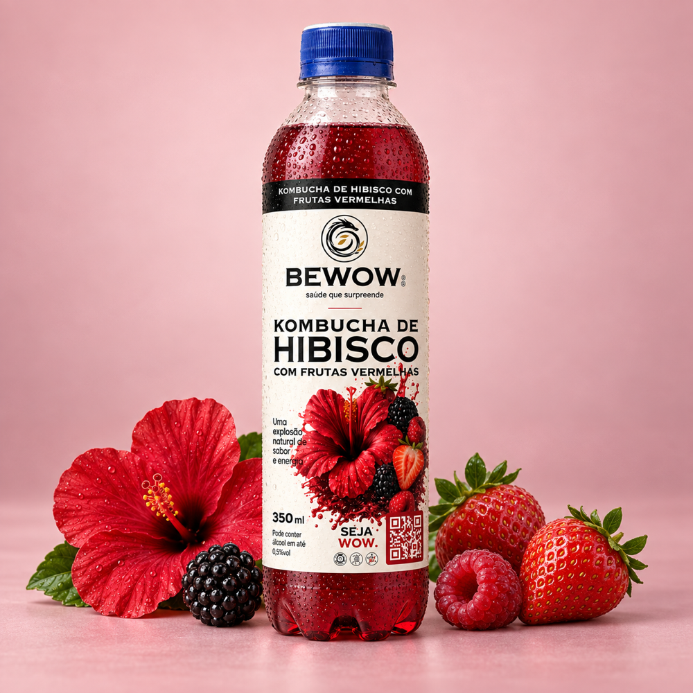 Kombucha Mais Vendidos - Caixa com 5 Sabores, Garrafas de 350 ml