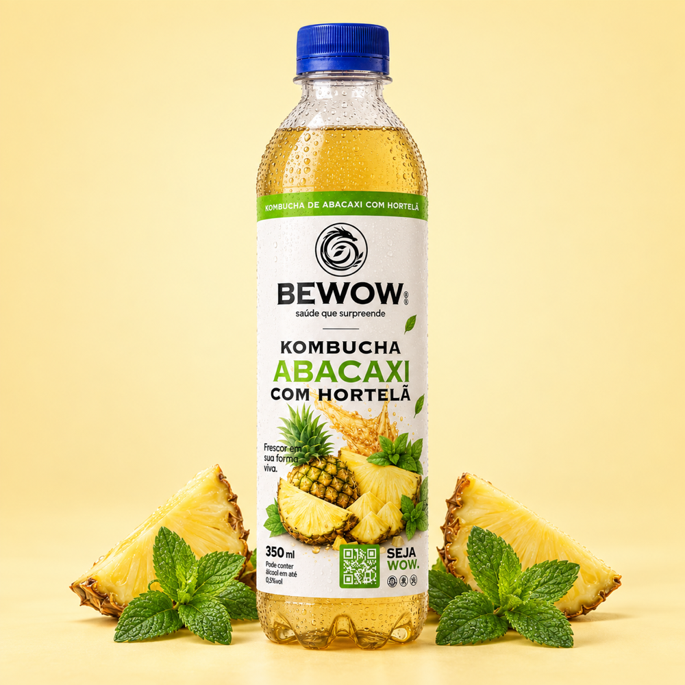 Kombucha Essencial - Caixa com 6 Sabores, Garrafas de 350 ml