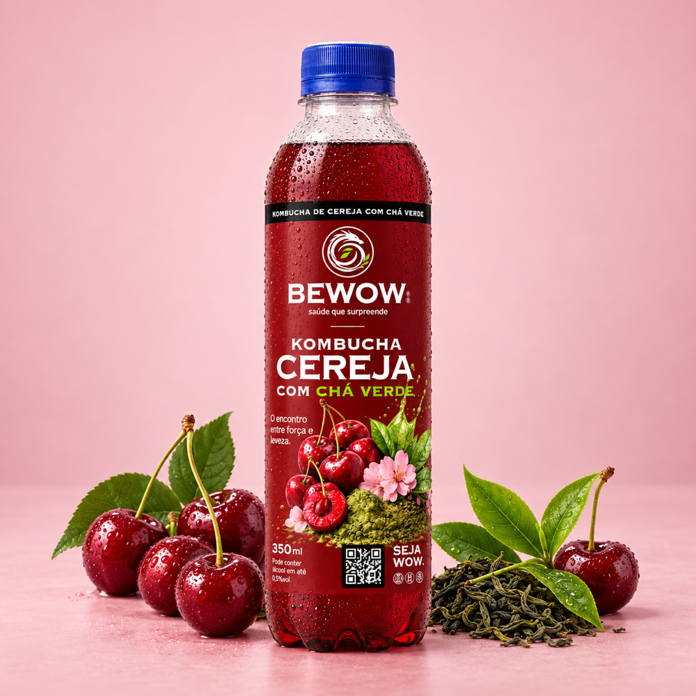 Kombucha Super Frutados - Caixa com 5 Sabores, Garrafas de 350 ml