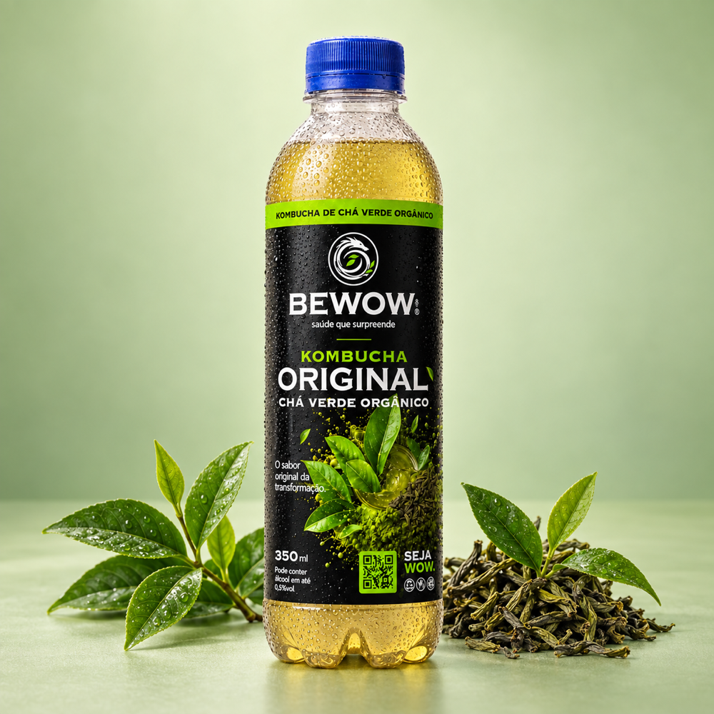 Kombucha Essencial - Caixa com 6 Sabores, Garrafas de 350 ml