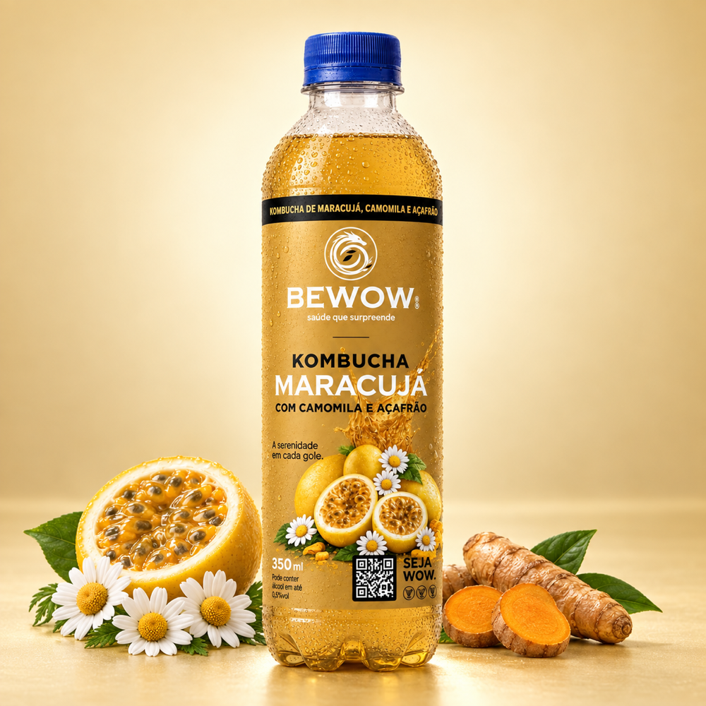 Kombucha Cítricos - Caixa com 6 Sabores, Garrafas de 350 ml