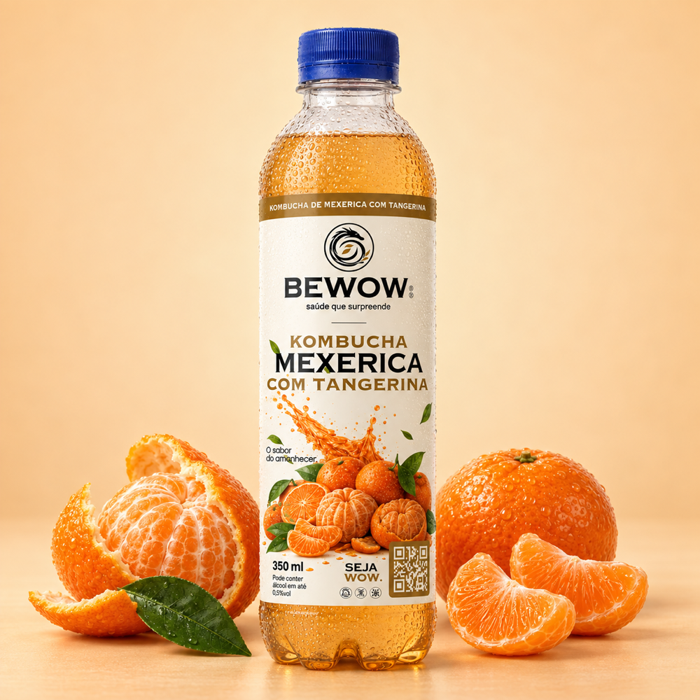 Kombucha Cítricos - Caixa com 6 Sabores, Garrafas de 350 ml